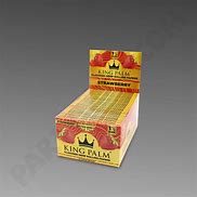 Photograph of product: King Palm Hemp Rolling Papers - Strawberry 40ct
