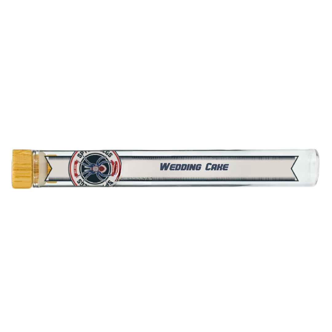 Photograph of product: Spyder Legs - Infused Preroll - Wedding Cake