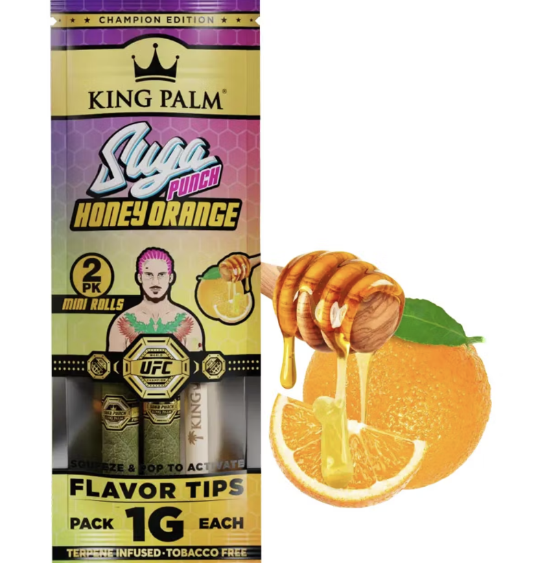 Photograph of product: King Palm minis 2pk- Suga Punch Honey Orange