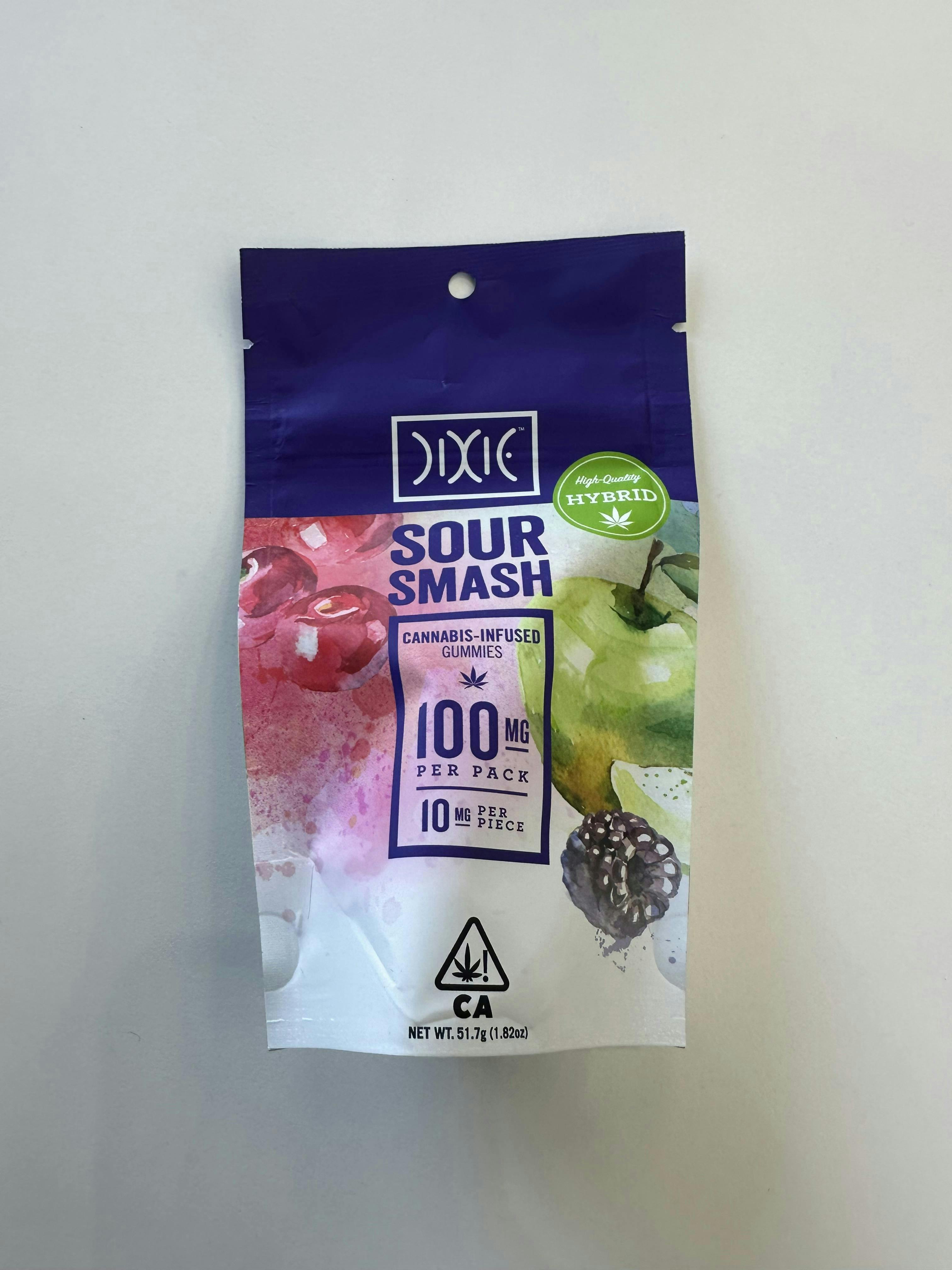 Photograph of product: Dixie - Dixie Gummies Sour Smash Hybrid R100 (12)