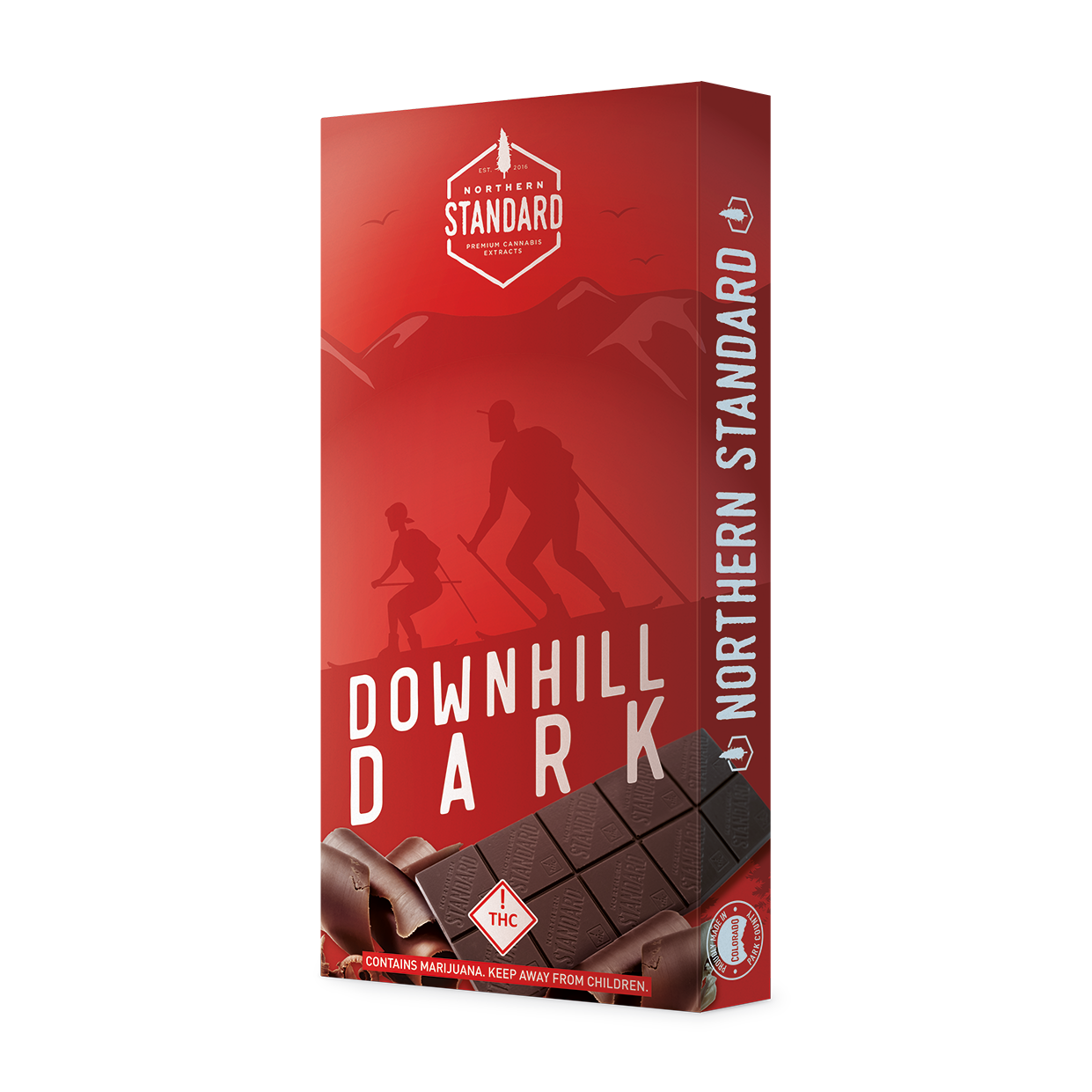 Photograph of product: Northern Standard Chocolate - Downhill Dark 100mg