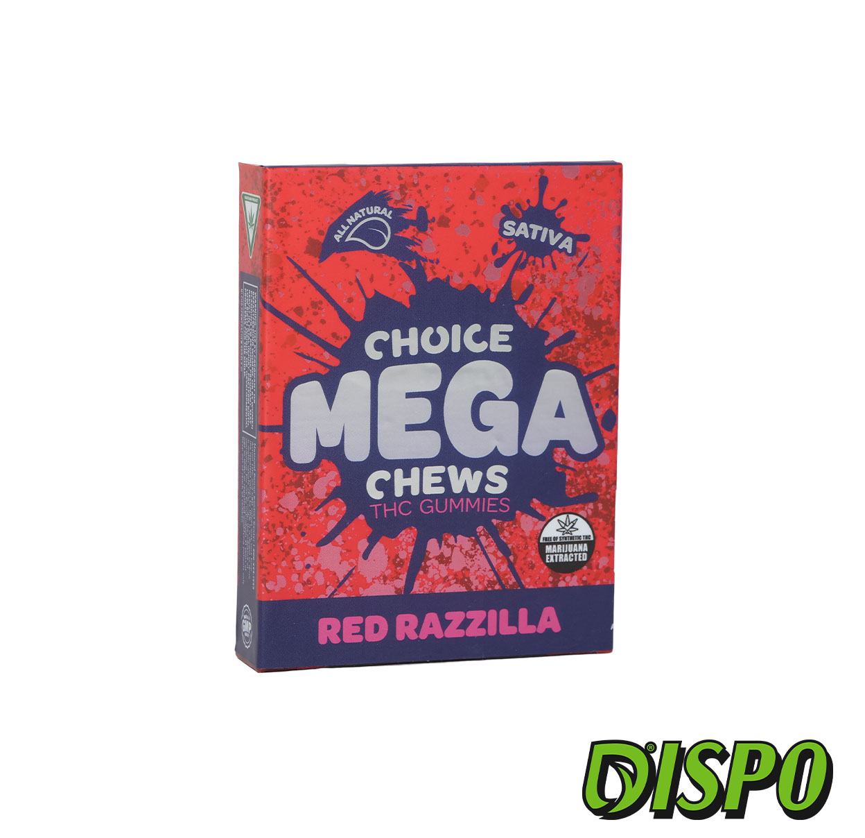 Photograph of product: Choice Mega Chews - Red Razilla 200mg Gummies