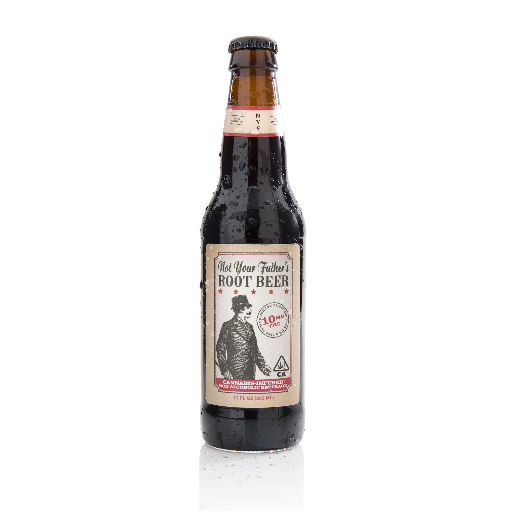 Photograph of product: Not Your Fathers - Root Beer Live Resin Infused Soda 16oz (100mg)