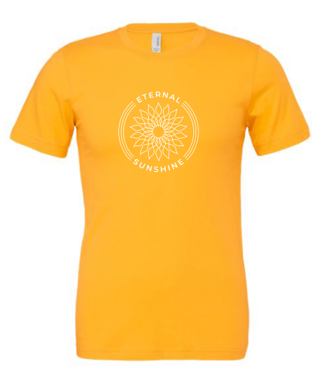 Photograph of product: Eternal Sunshine | Gold/White Unisex T-Shirt Large