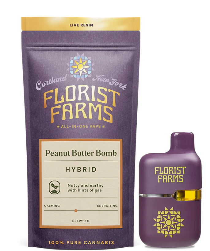 Photograph of product: Florist Farm - Peanut Butter Bomb - Live Resin - AIO Vape Pen