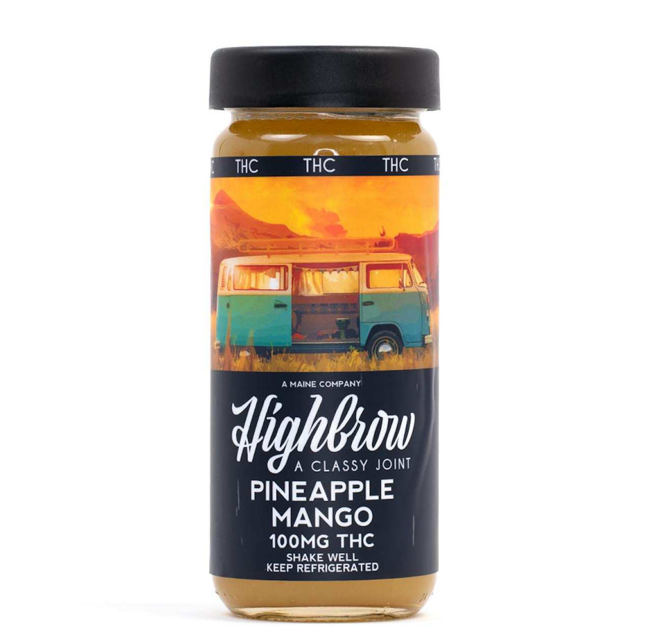 Photograph of product: Highbrow: 100mg Pineapple Mango Drink
