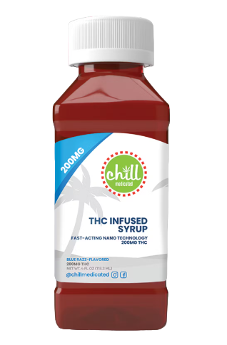 Photograph of product: Chill Medicated Blue Raspberry Syrup | 200mg