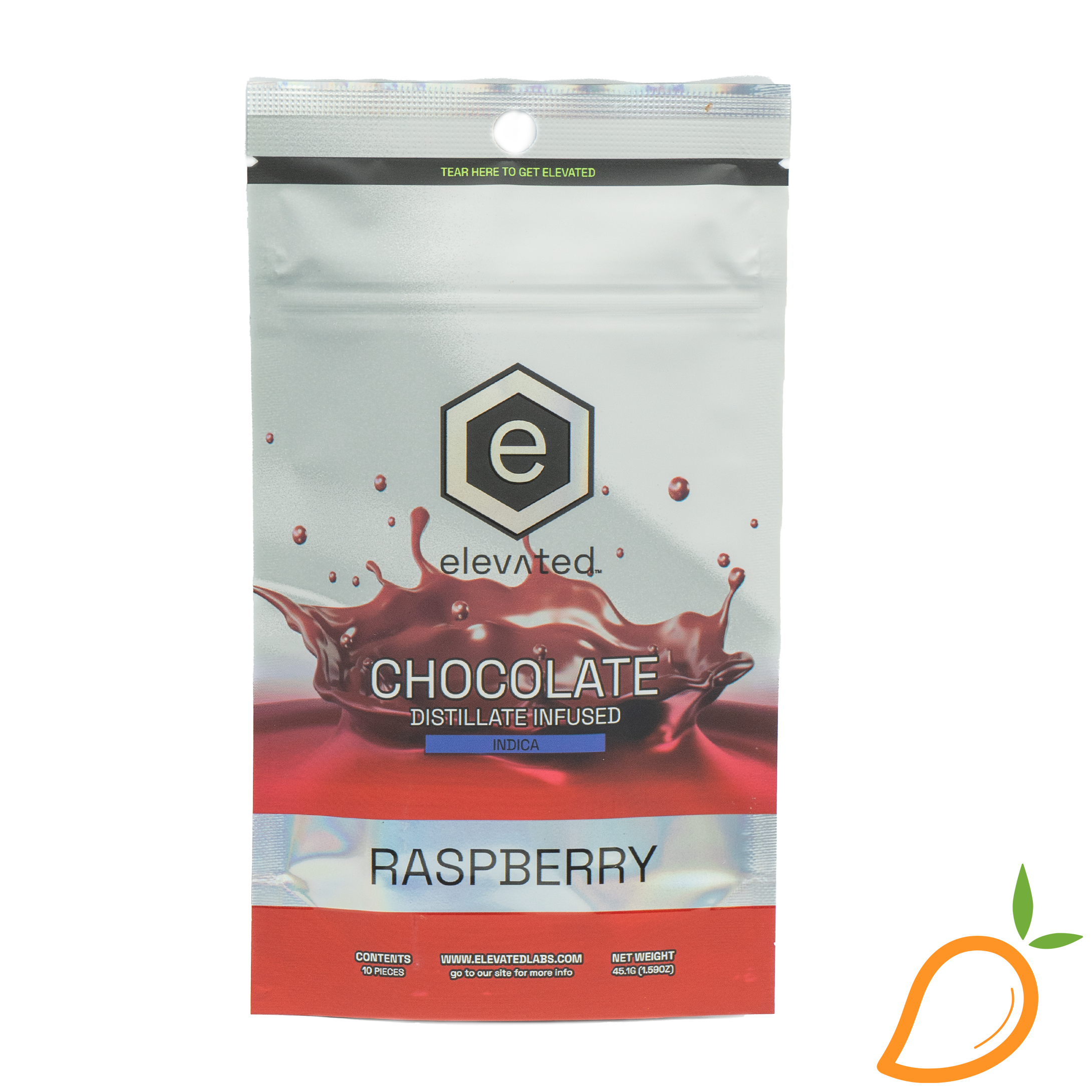 Photograph of product: 100mg Dark Raspberry Chocolate Bar Elevated