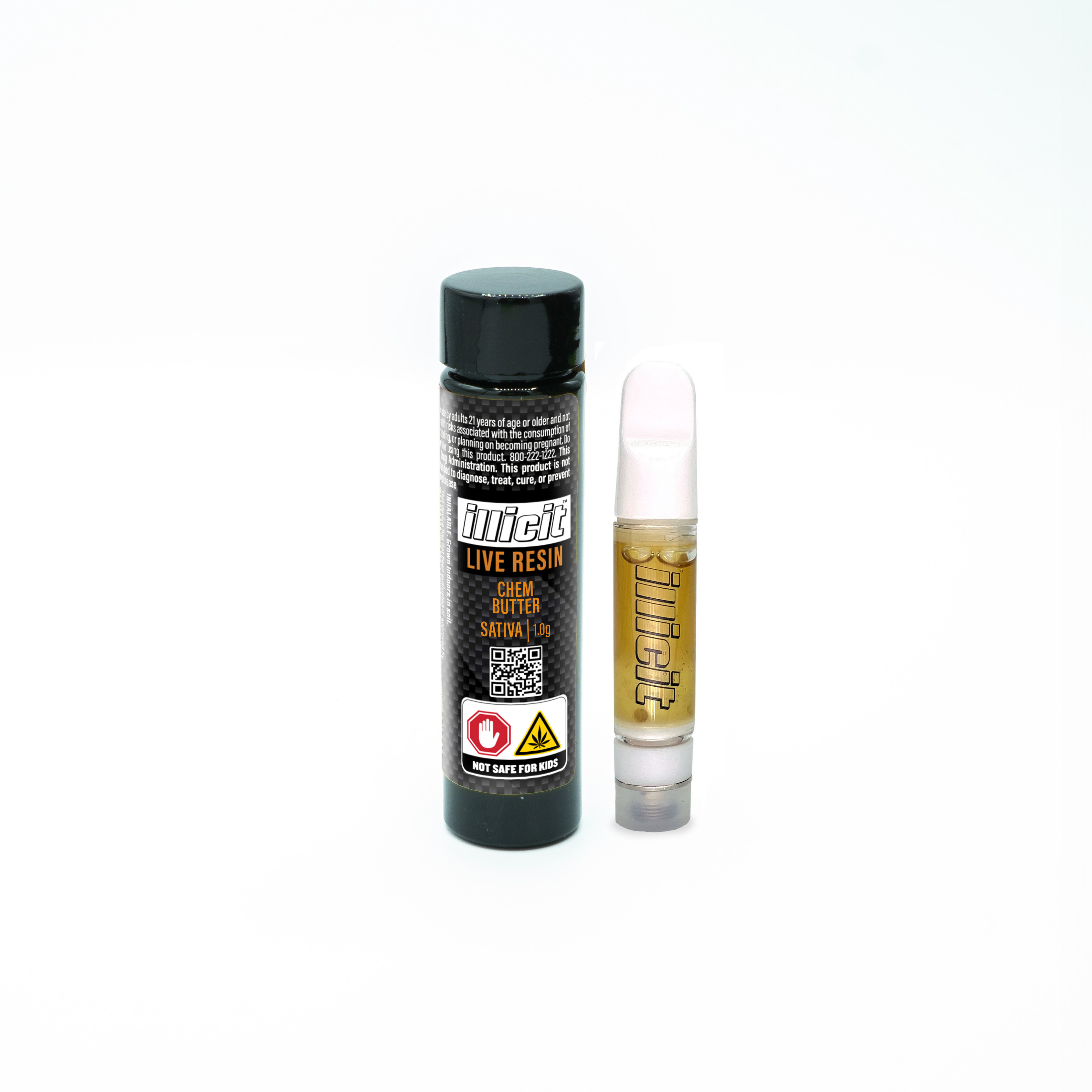 Photograph of product: Illicit | Chem Butter (S-H) Live Resin Vape Cart | 1g