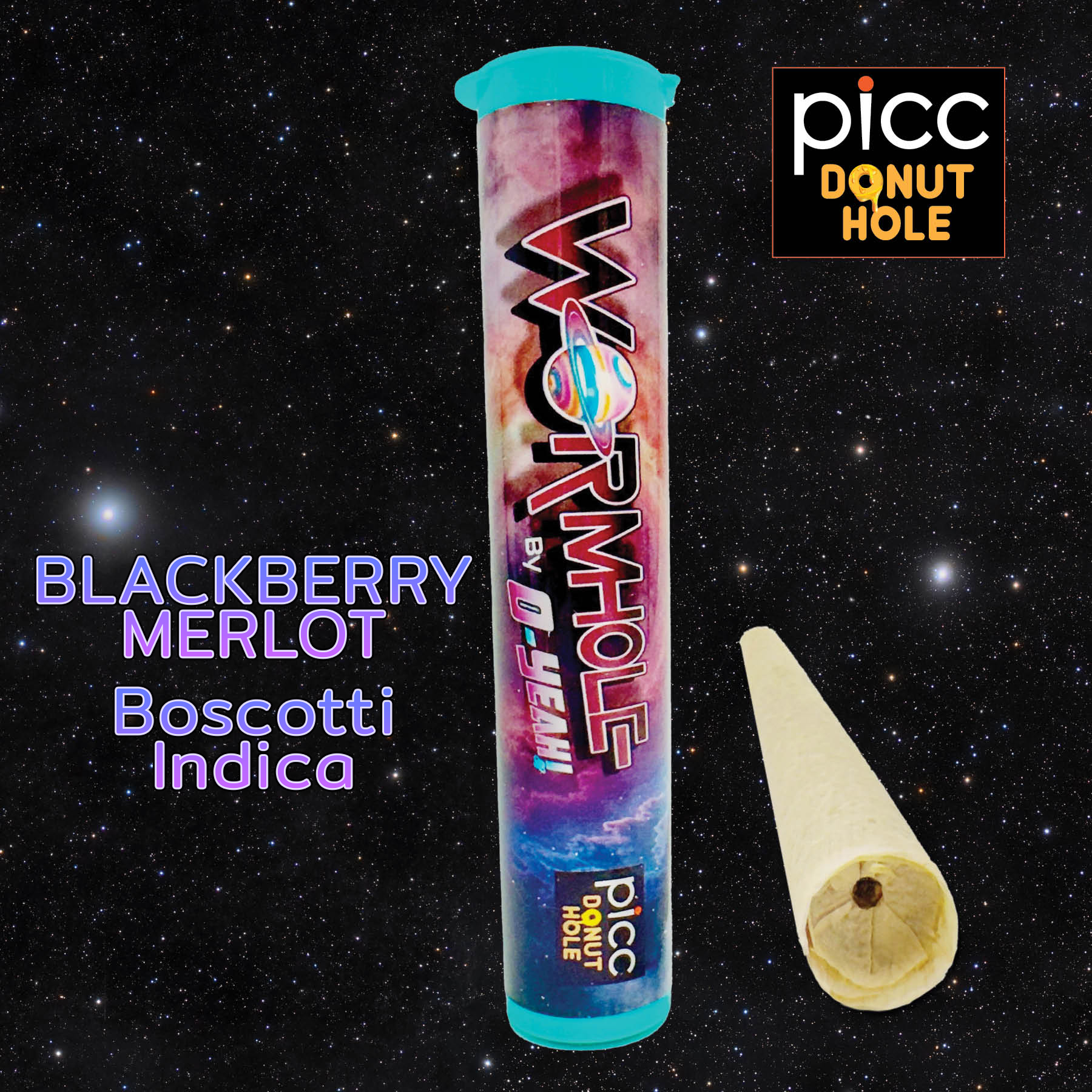 Photograph of product: Blackberry Merlot Boscotti | O-Yeah Wormhole | 1g