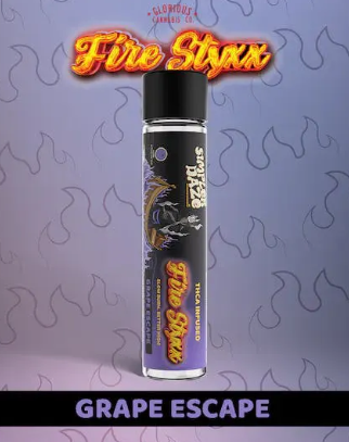 Photograph of product: Fire Styxx Infused Pre-Roll Grape Escape