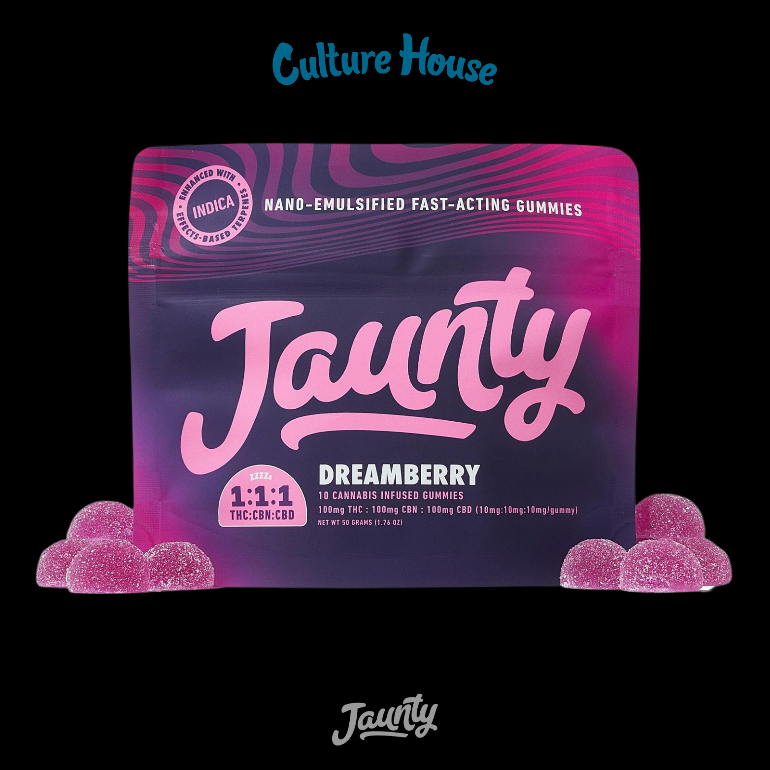 Photograph of product: Jaunty | Dreamberry | 1:1:1 | 100mg