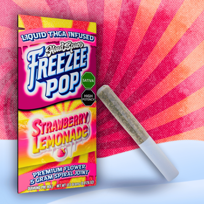 Photograph of product: Freezee Pop - Strawberry Lemonade - Oui'd - Liquid TH-oui-A Infused Spiral Joint