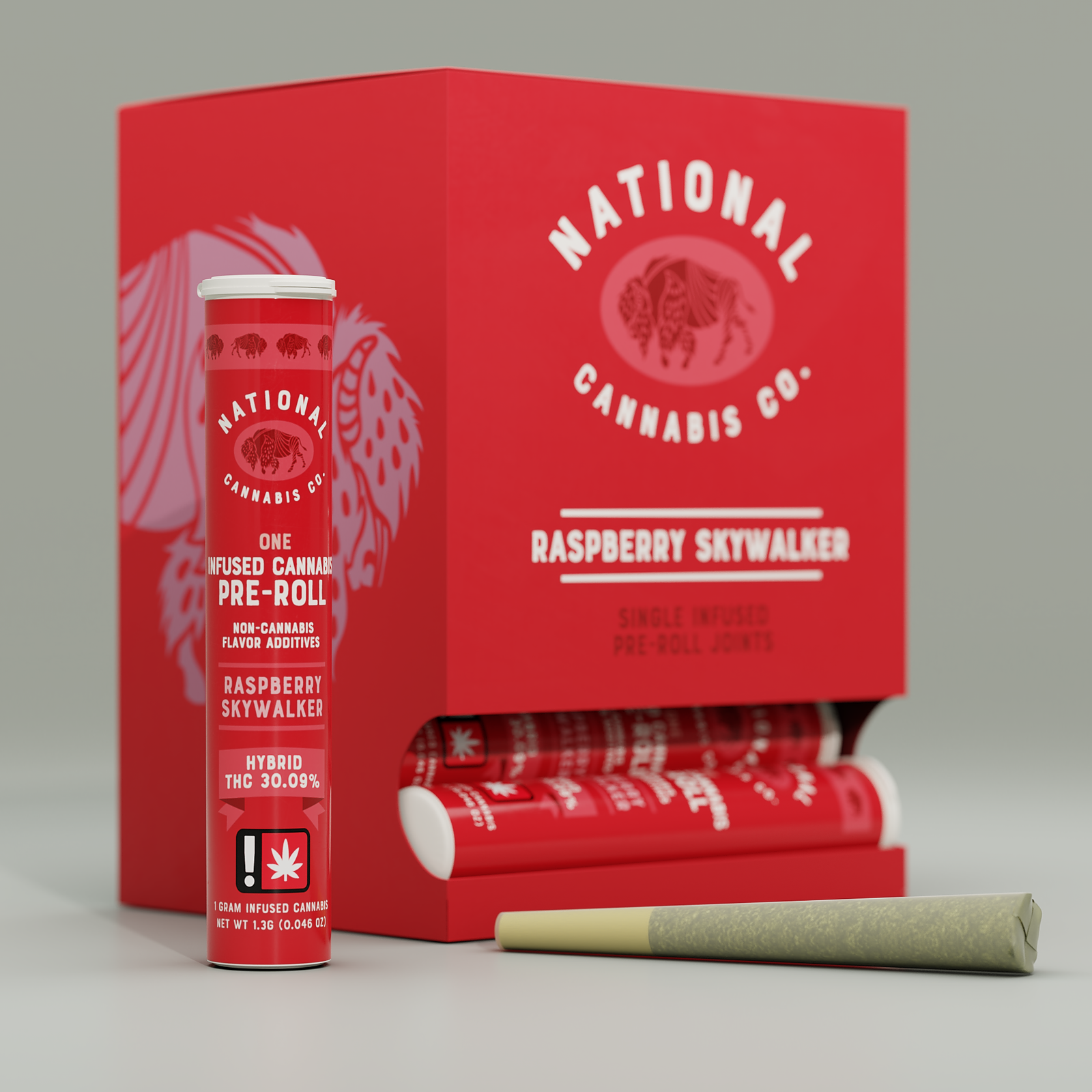 Photograph of product: National Oui'd - Raspberry Skywalker Infused Pre-Roll