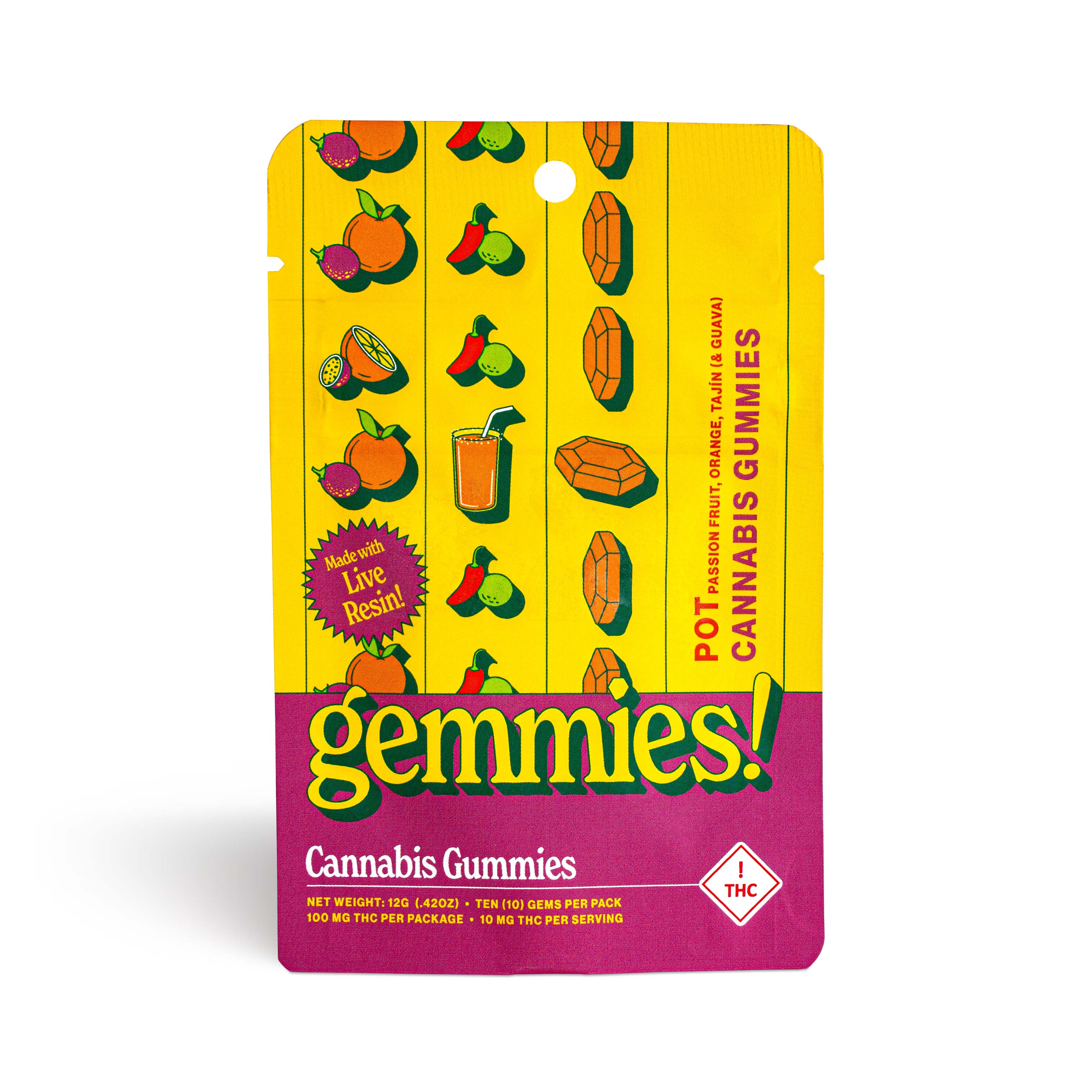 Photograph of product: Passion Fruit/Orange/Tajin Gemmies - 100mg