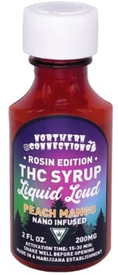 Photograph of product: Liquid Loud X IKHCO - Peach Mango - 200mg Rosin Syrup