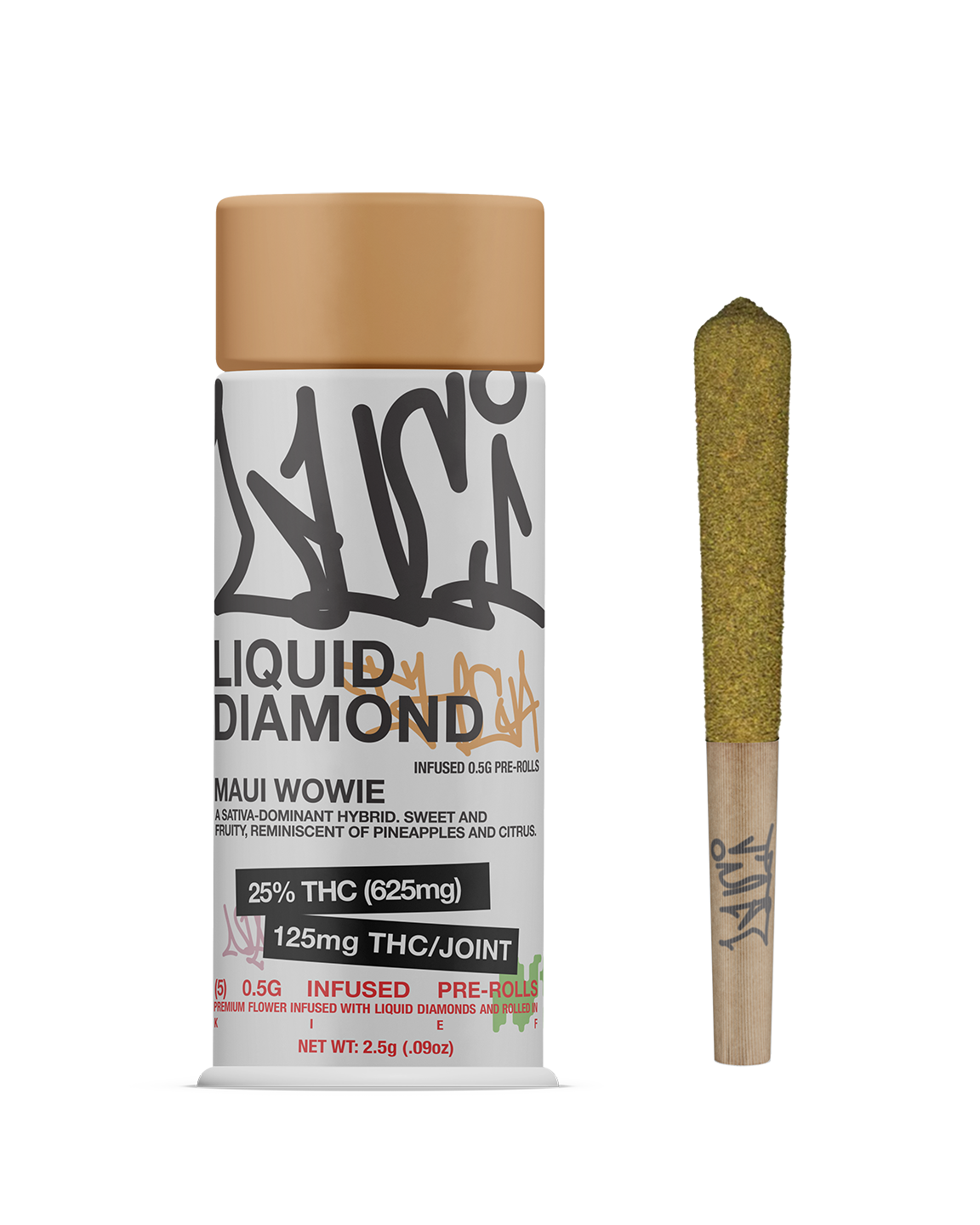 Photograph of product: Maui Wowie | Liquid Diamonds and Kief Infused | 5 x 0.5g