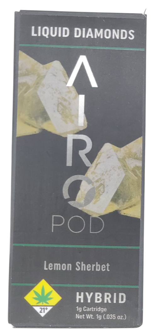 Photograph of product: Airo Liquid Diamonds Series VAPE Lemon Sherbet Cart 1g