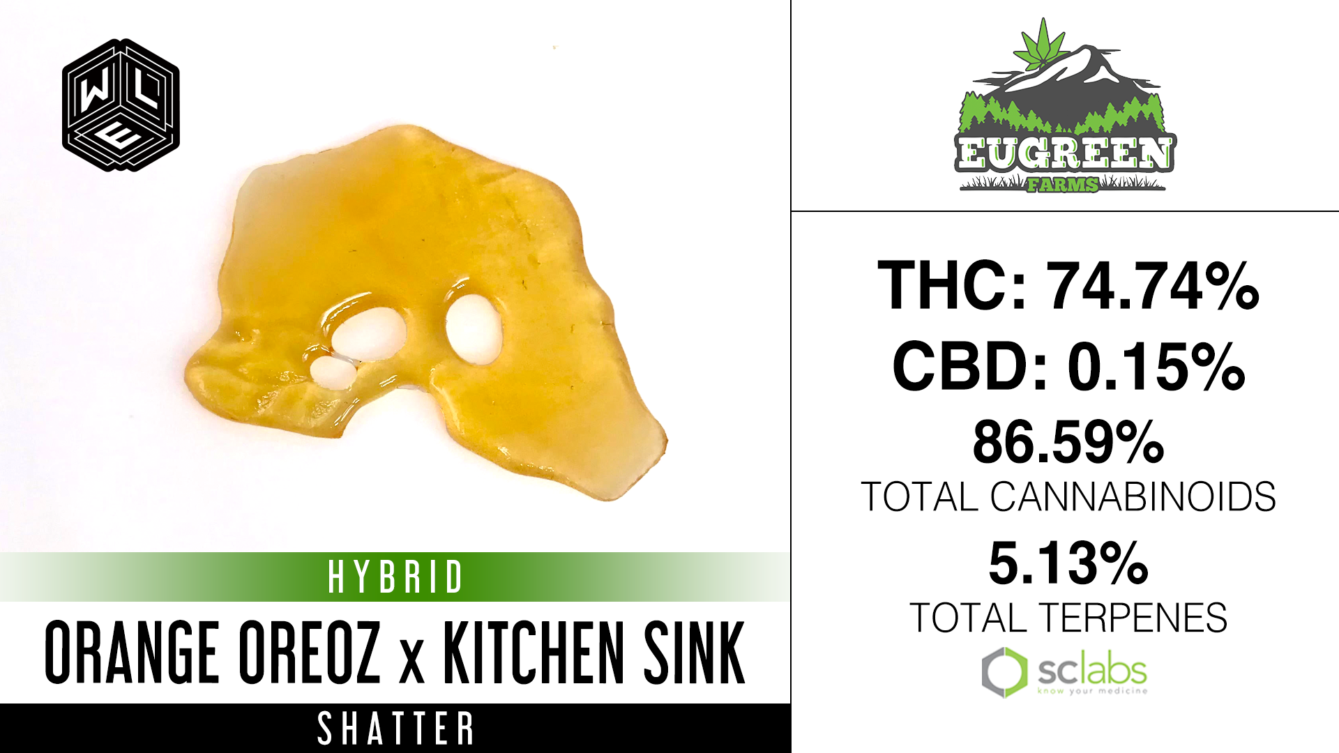 Photograph of product: WLE - Orange Oreoz x Kitchen Sink (H) - Shatter 1g