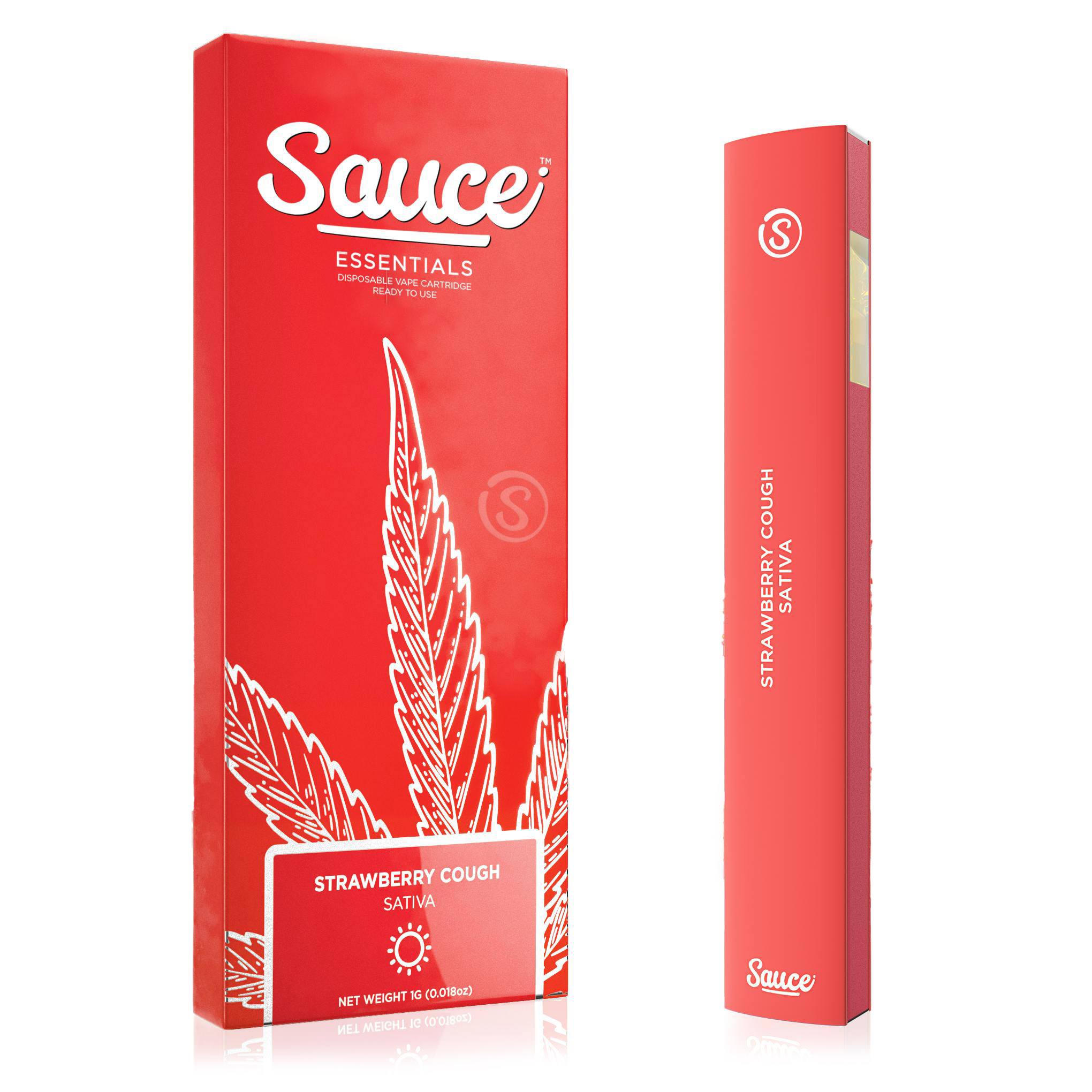 Photograph of product: Sauce Essentials Strawberry Cough Disposable Vape Rec