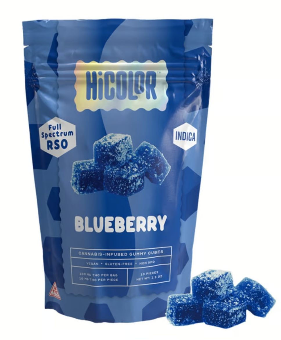 Photograph of product: HiColor | Blueberry | RSO Chews