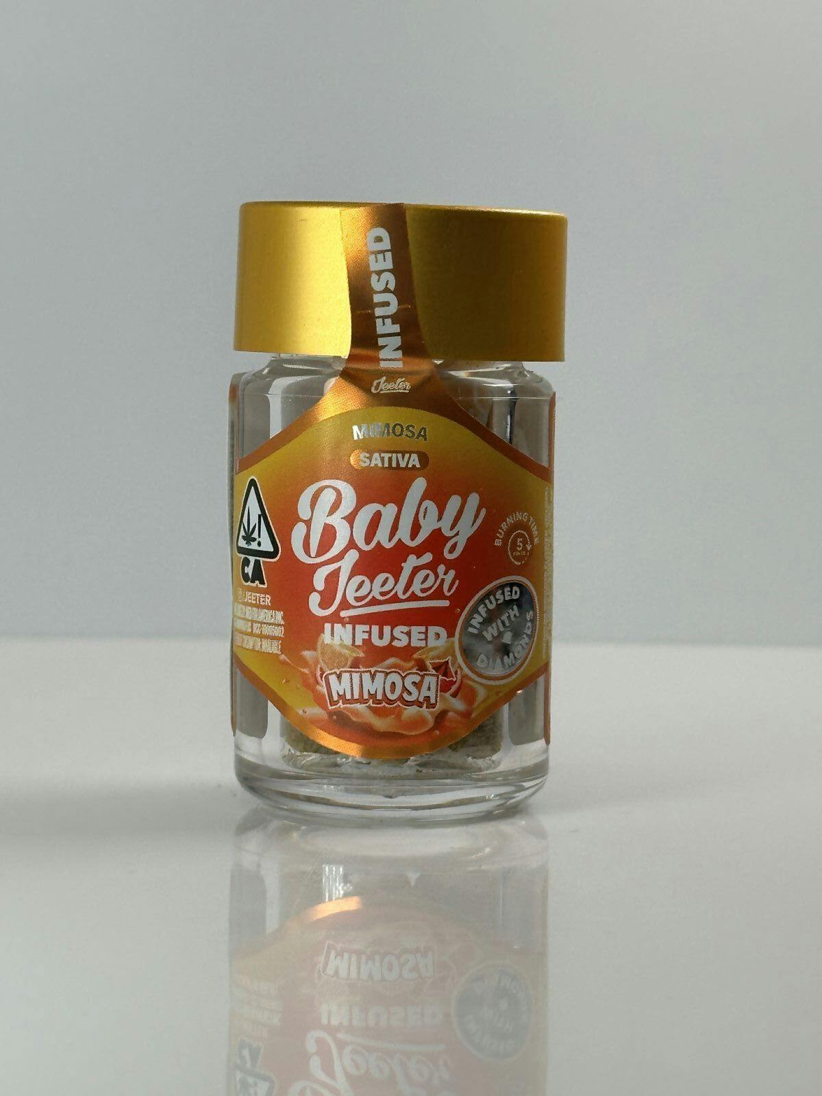 Photograph of product: Jeeter Baby .5g Mimosa Infused Preroll 5pk