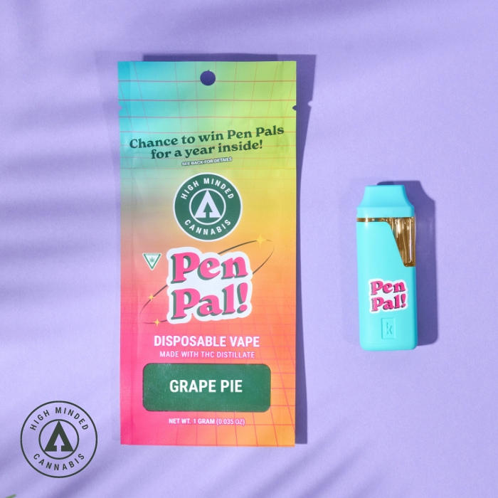 Photograph of Product: High Minded - Pen Pal 1g - Grape Pie - Indica