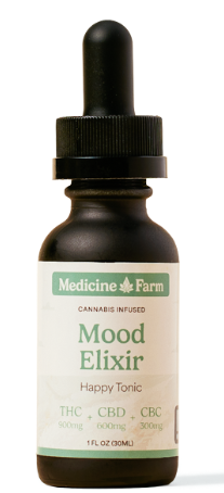 Photograph of product: MedFarm | Tincture | Mood Elixir w/CBC | 30mL
