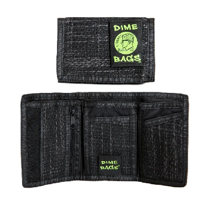 Photograph of product: DIME BAGS | Tri-Fold Wallet- Black $20