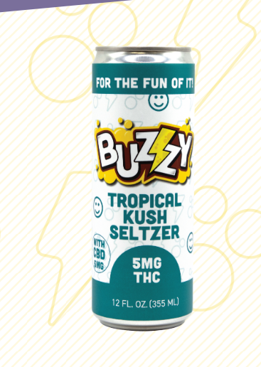 Photograph of Product: Buzzy | Tropical Kush CBD:THC Seltzer
