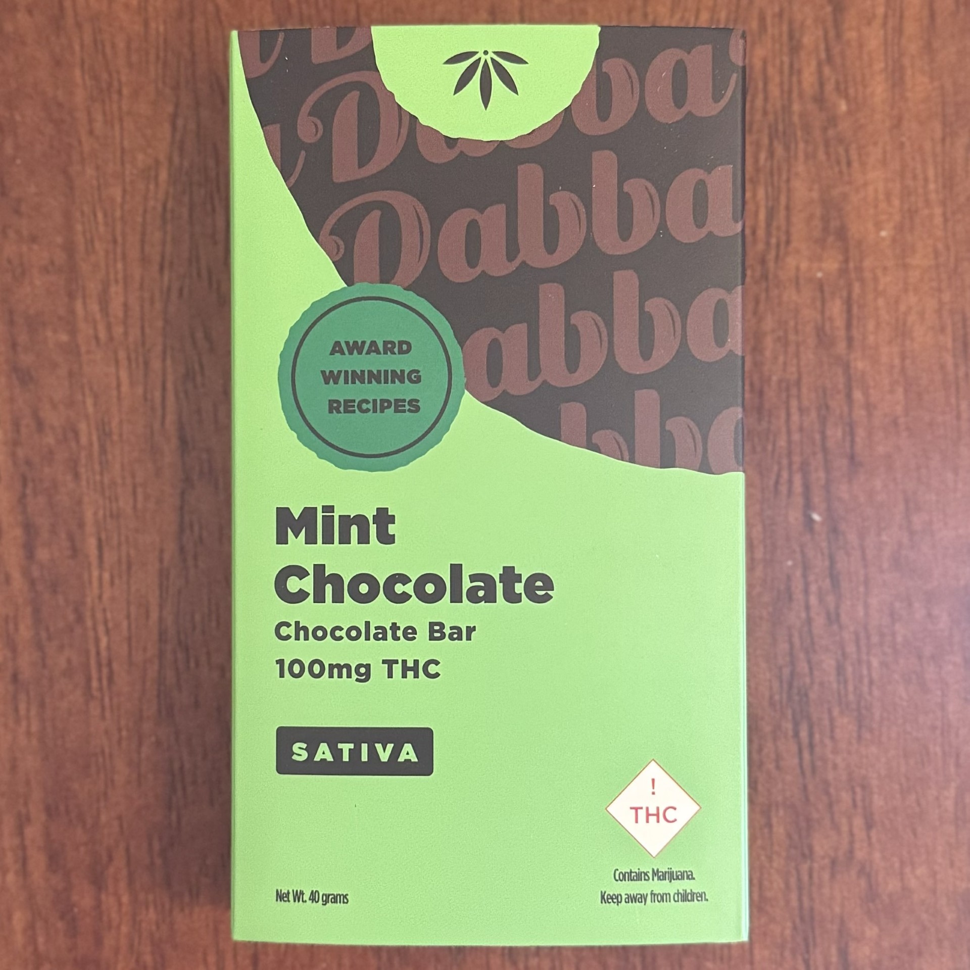 Photograph of product: Dabba - Chocolate - Oui'd - Mint - 100mg