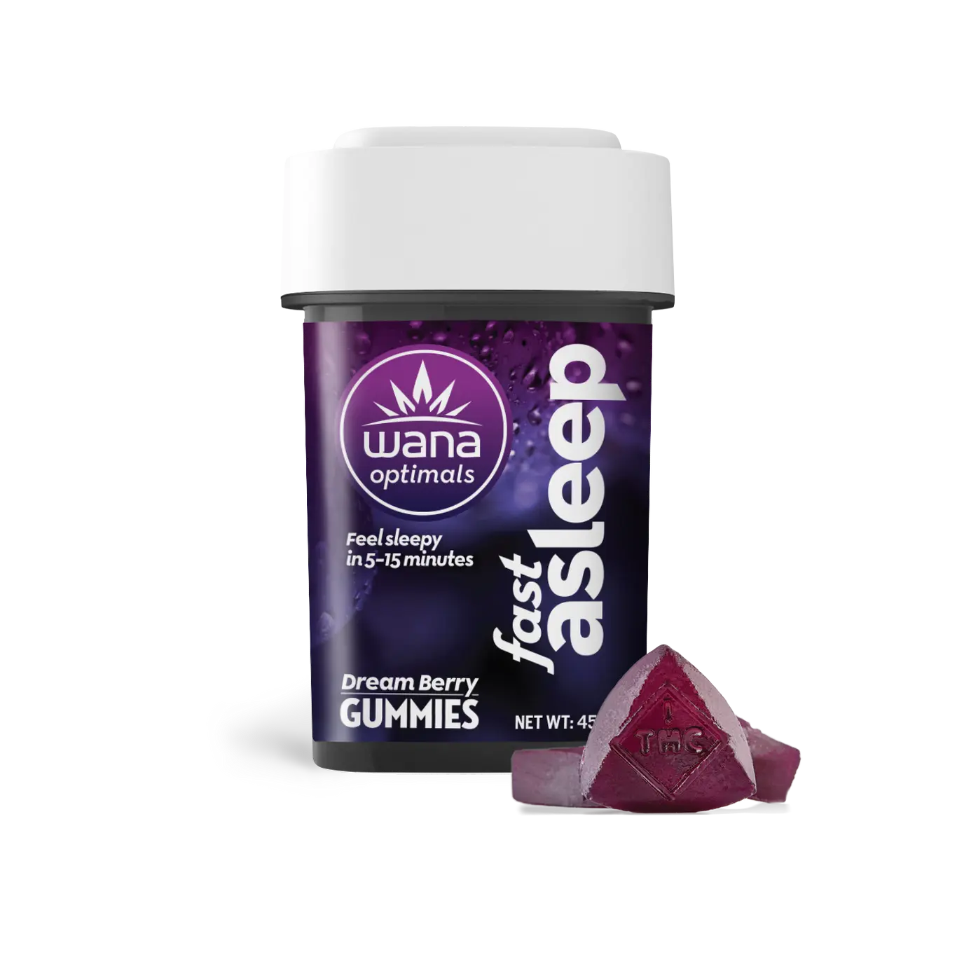 Photograph of product: (WANA) - Fast Asleep - Dream Berry Gummies