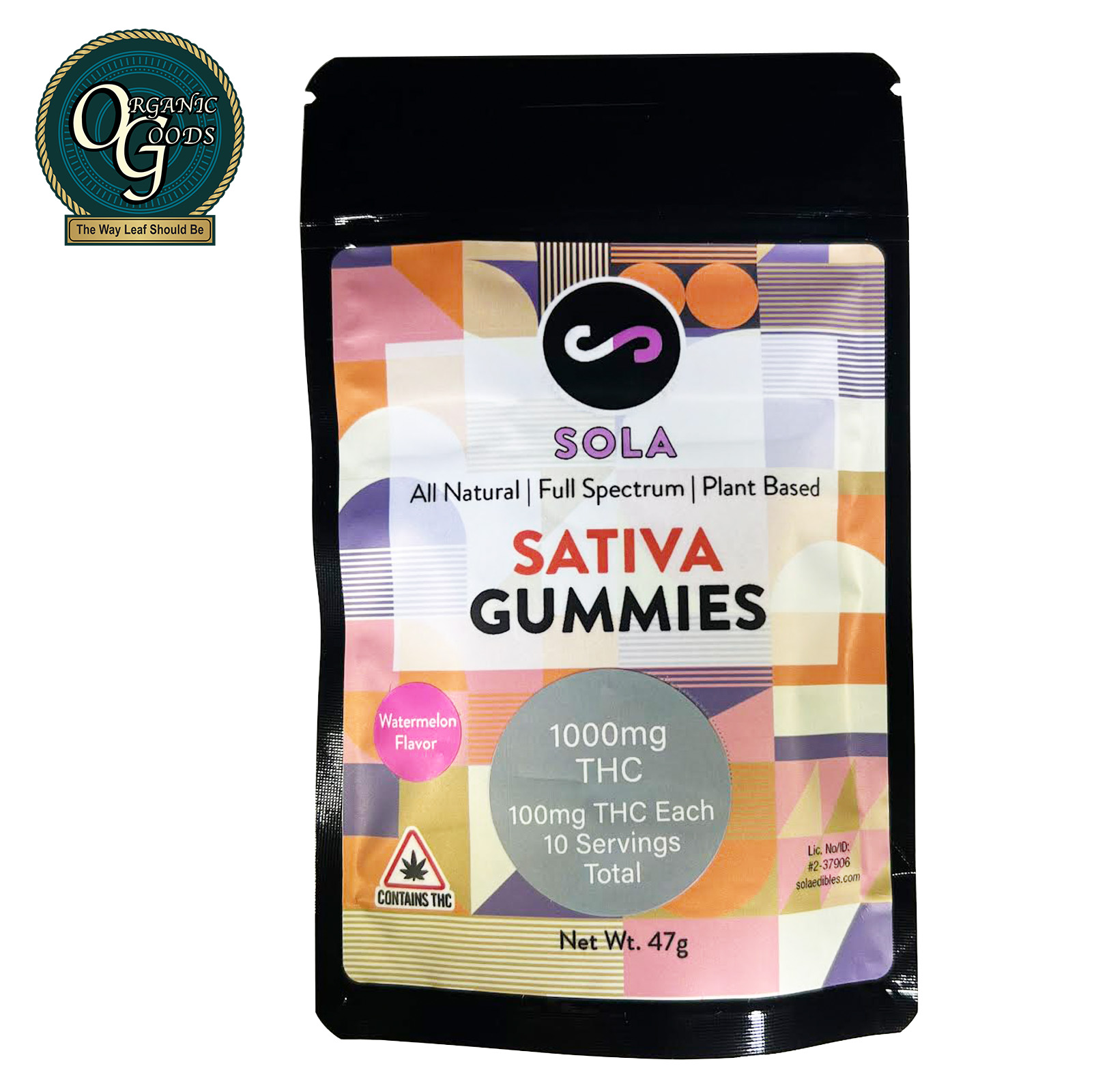 Photograph of product: Sola Oui'd Gummies Watermelon 1000 MG