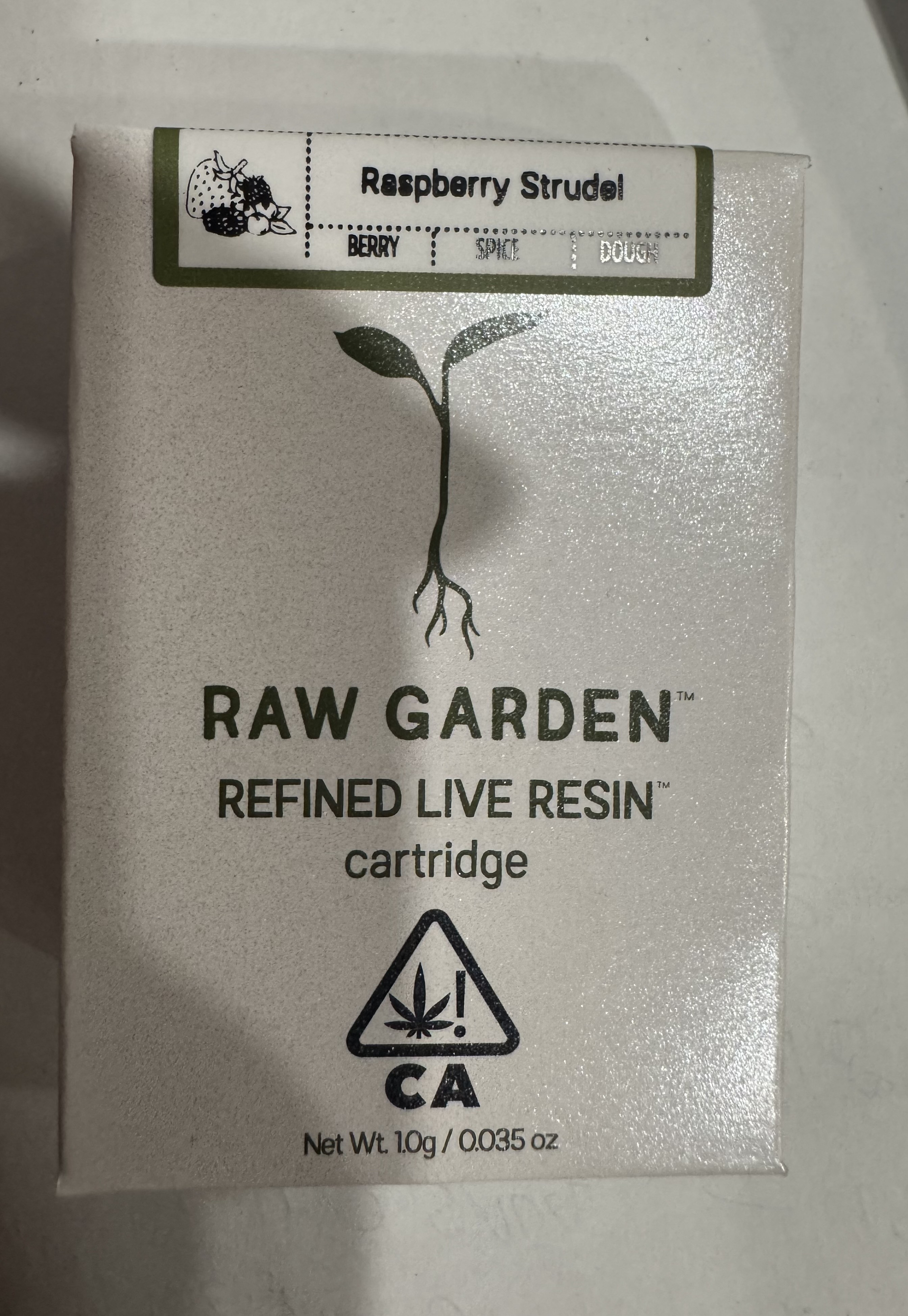 Photograph of product: RASPBERRY STRUDEL 1G CARTRIDGE - 1 G