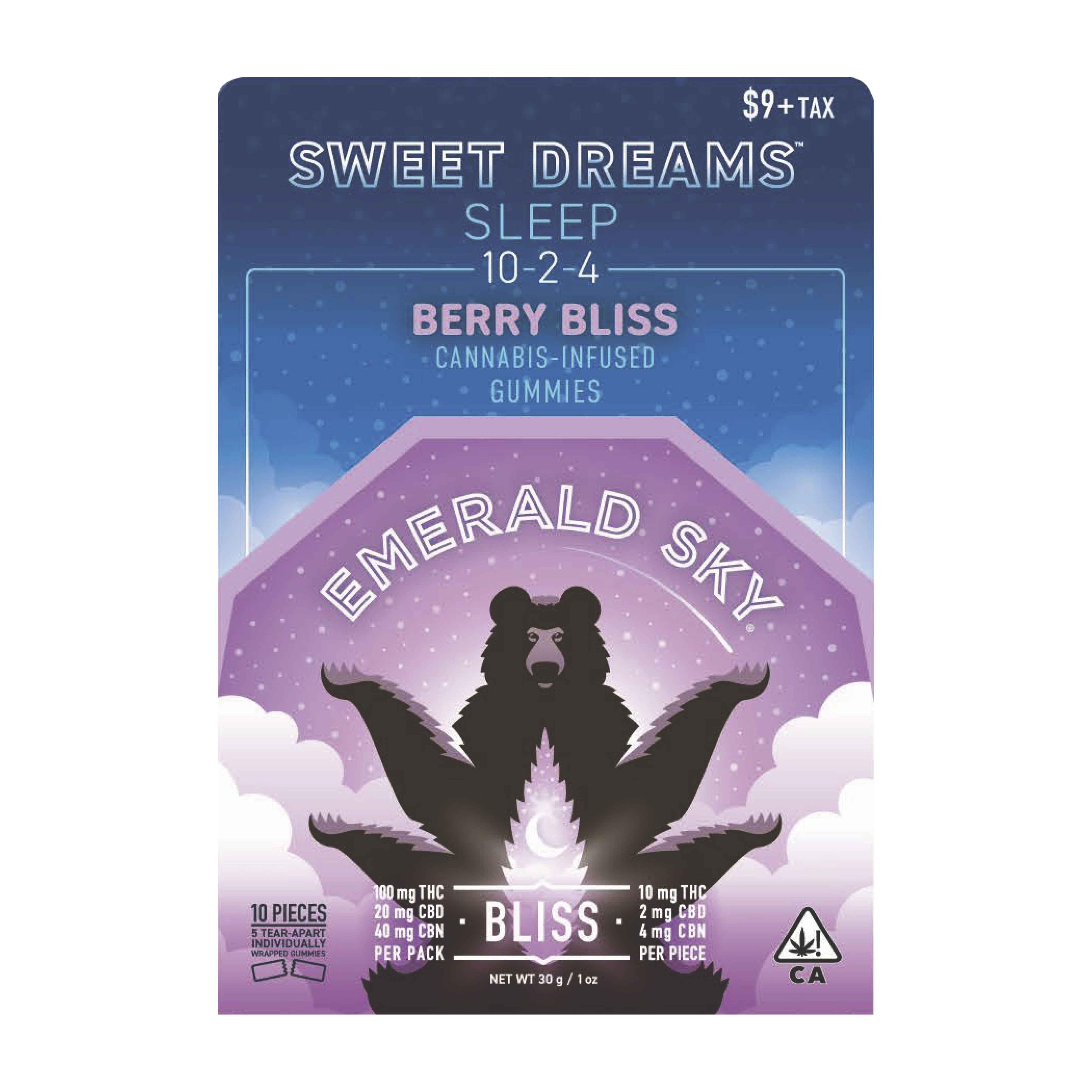 Photograph of product: Berry Bliss 10:2:4 Thc/Cbd/Cbn 5ct 100mg Oui'd