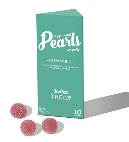 Photograph of product: Pearls - Watermelon 100mg 10pk Gummies