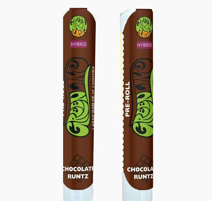 Photograph of product: Greenline Chocolate Runtz Hybrid Preroll 1g