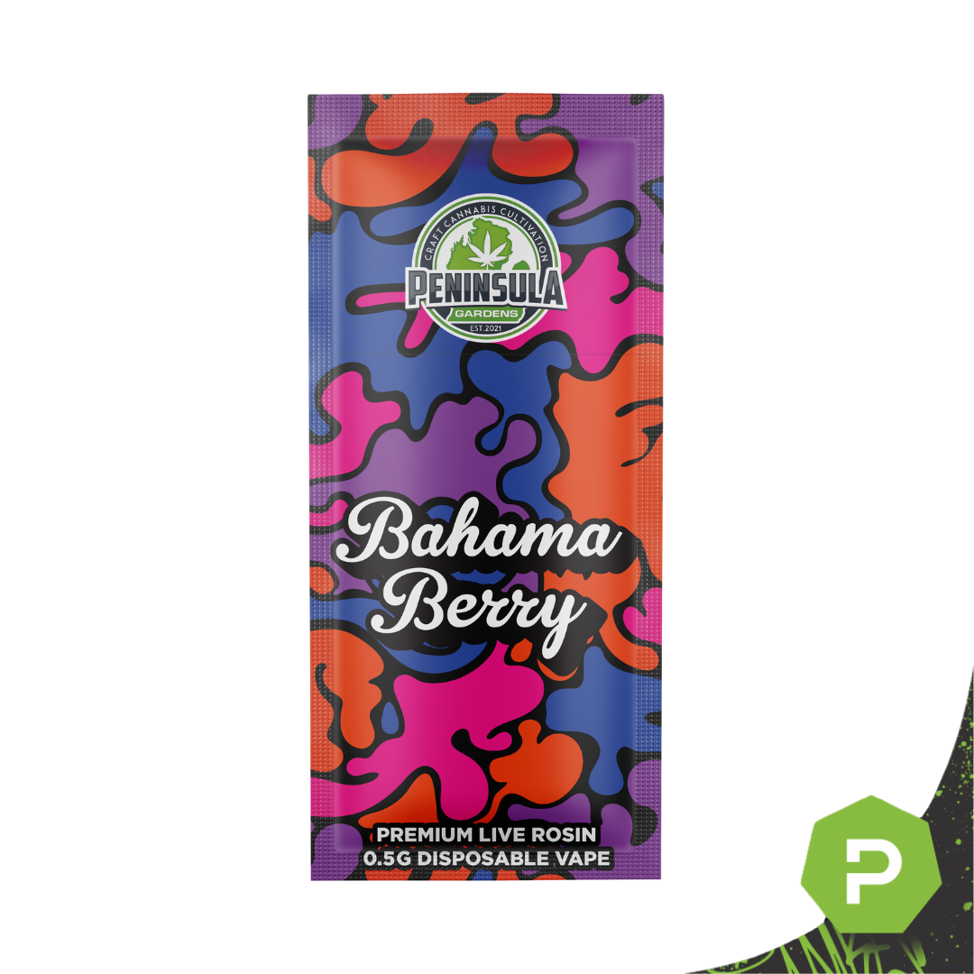 Photograph of product: Bahama Berry | 0.5g Live Rosin Disposable
