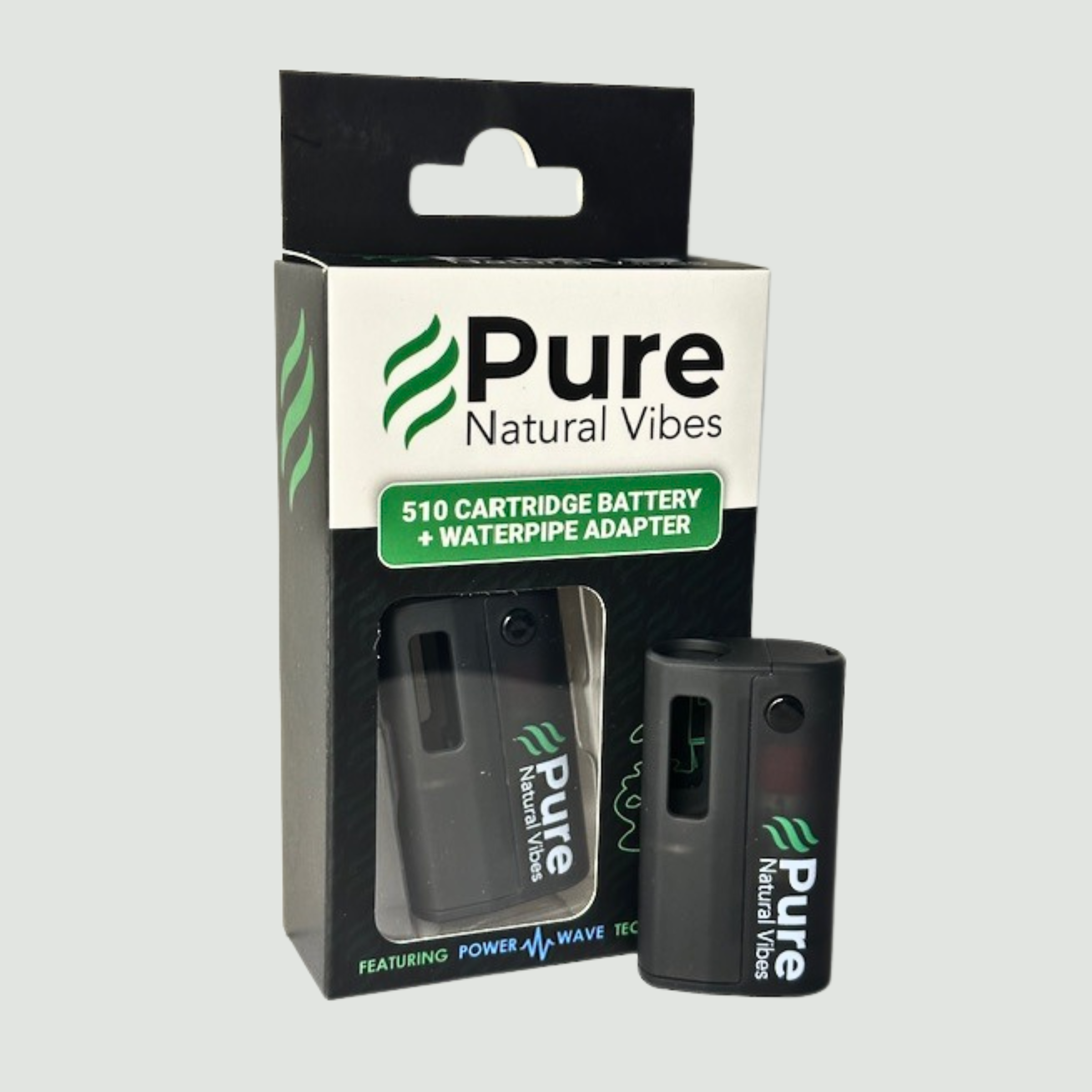 Photograph of product: Pure Natural Vibes 510 Battery + Waterpipe Adapter