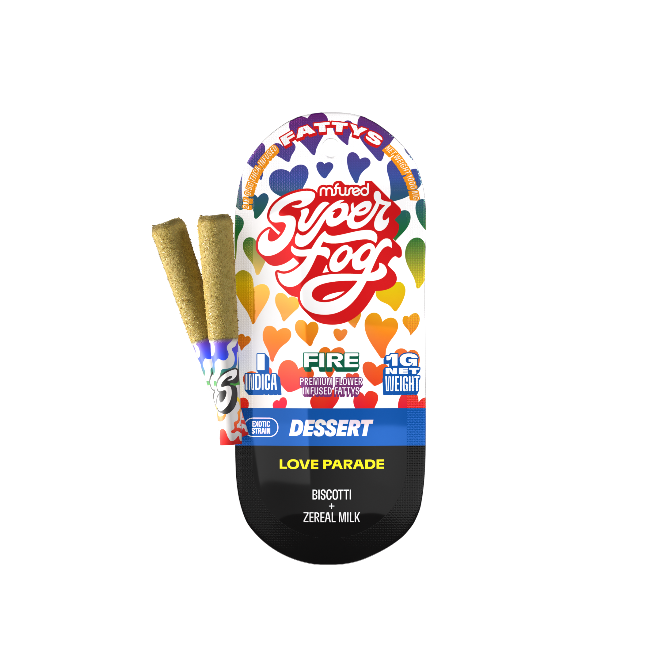 Photograph of product: Love Parade Infused Pre-Roll | 2 x 0.5g