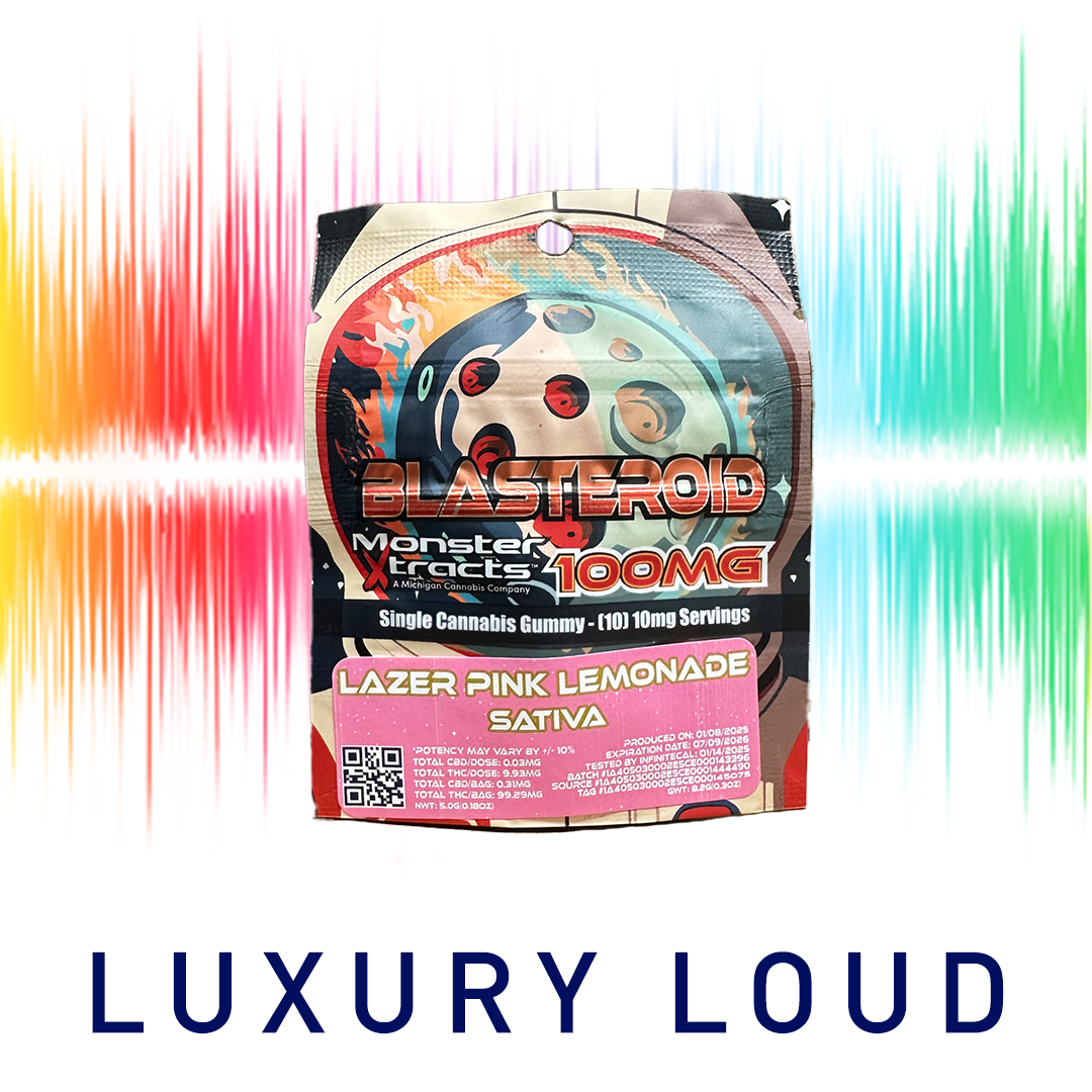 Photograph of product: Blasteroid Gummy PINK LEMONADE 5/$10