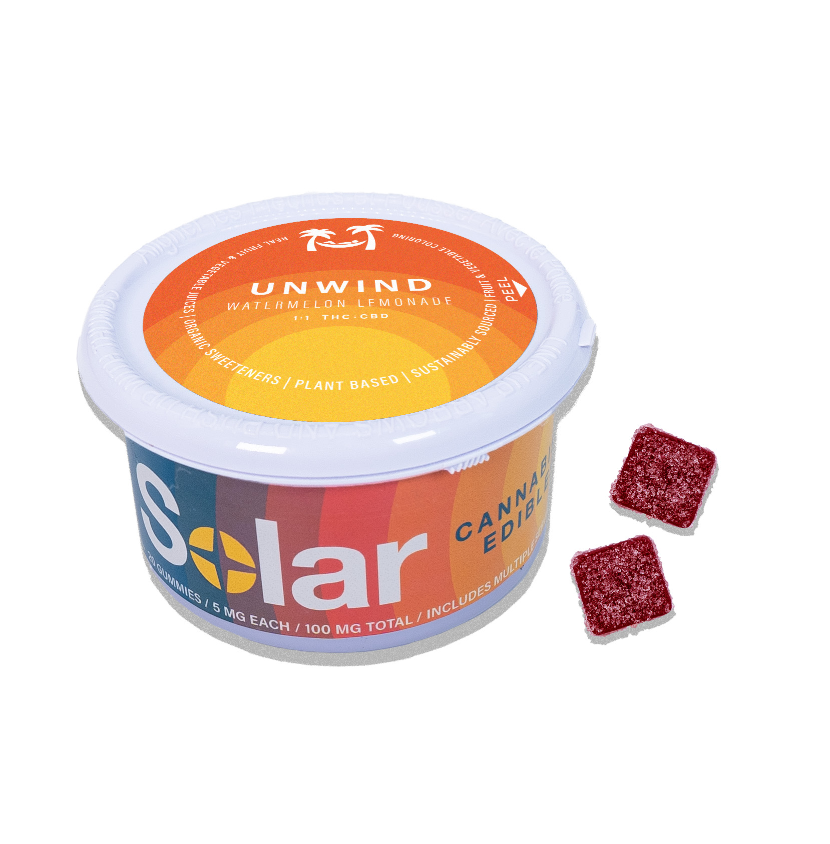 Photograph of product: Blue Raspberry - Rosin Gummies (100mg) - Solar Therapeutics