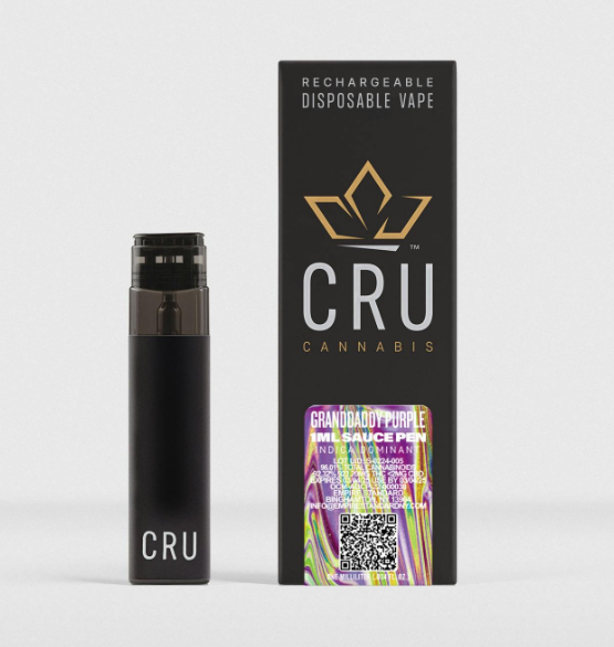 Photograph of product: Cru | Granddaddy Purple | Oui'd Dom | Live Resin | AIO
