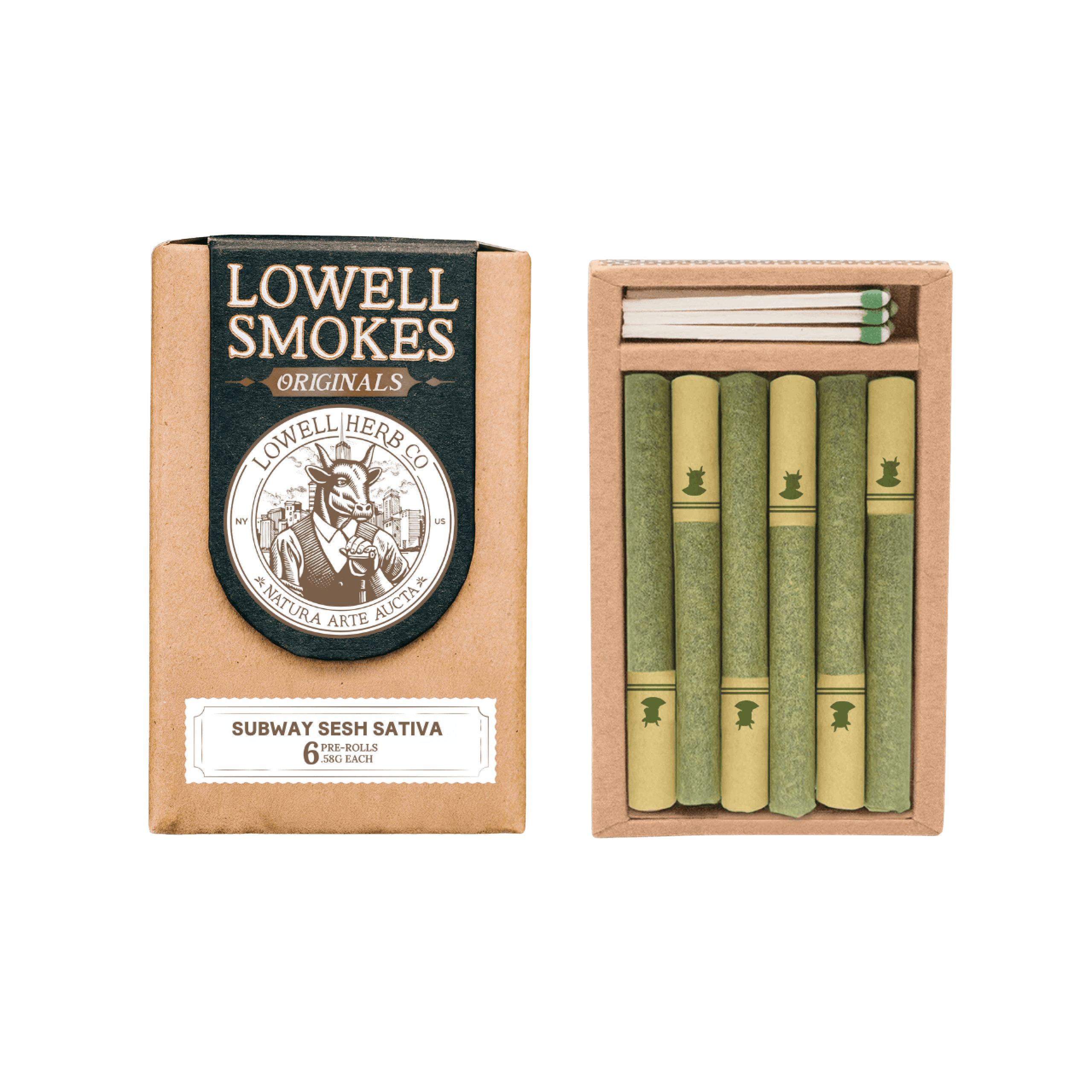 Photograph of product: Lowell Originals | Preroll | 6pk | Oui'd | Subway Sesh