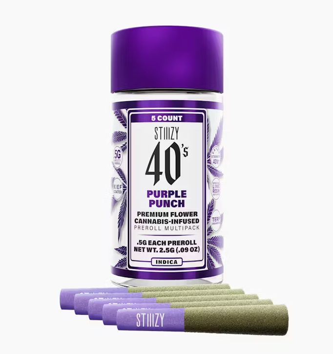 Photograph of product: INFUSED 5-PACK - PURPLE PUNCH (2.5G) 42.28%