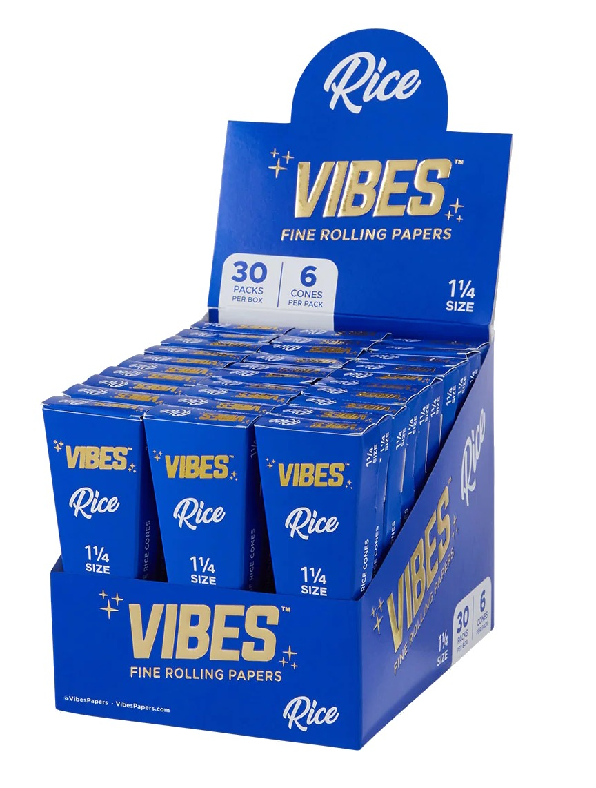 Photograph of product: VIBES Rice Paper Cones - 1 1/4 6 pk