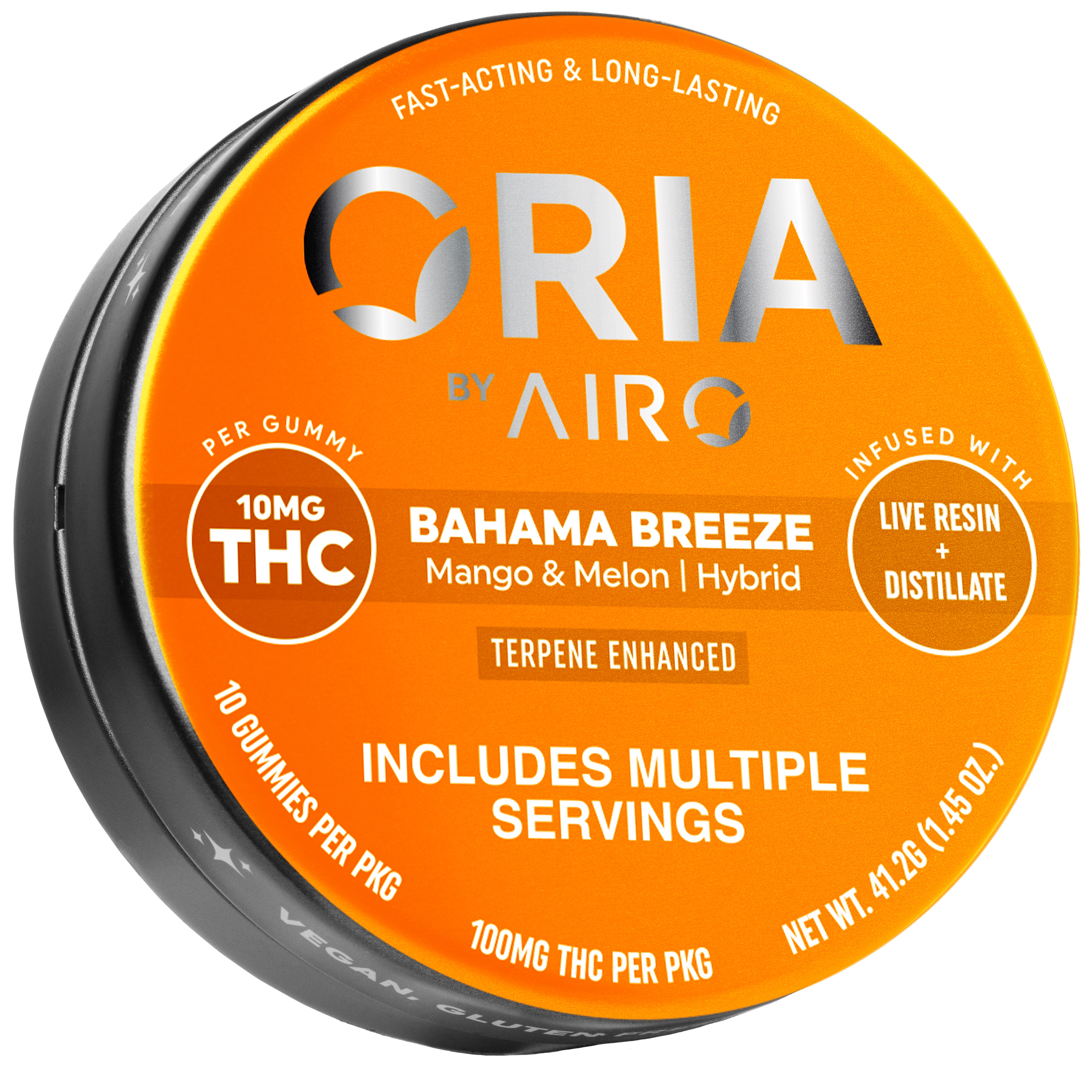 Photograph of product: Bahama Breeze - Hybrid | Fast Acting Premium Gummies [10pk x 10mg]