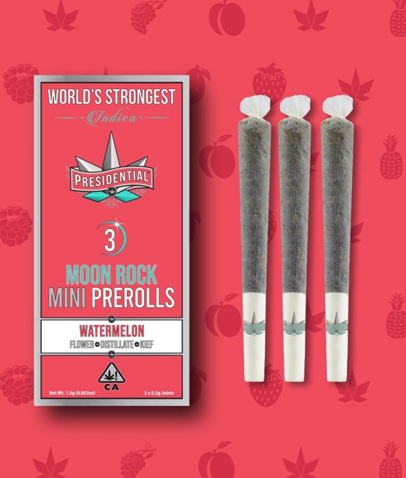 Photograph of product: Infused Watermelon Minis 1.5g (3-Pack | 0.5g Each)
