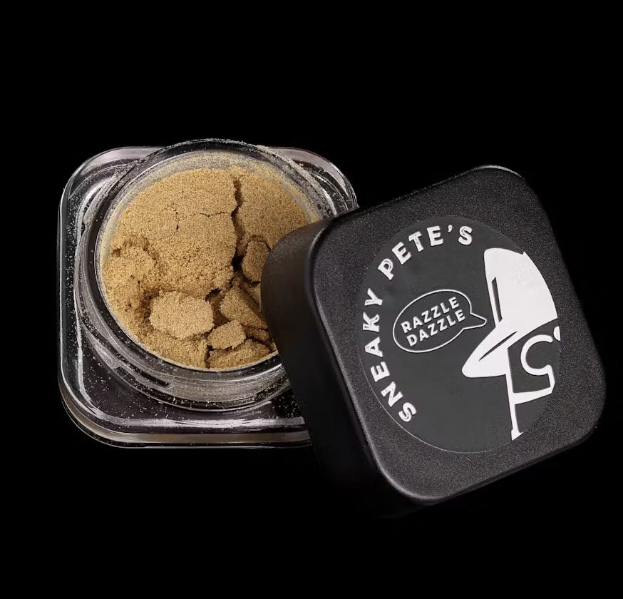 Photograph of product: Sneaky Pete's Razzle Dazzle Dantes Inferno Kief - 2g