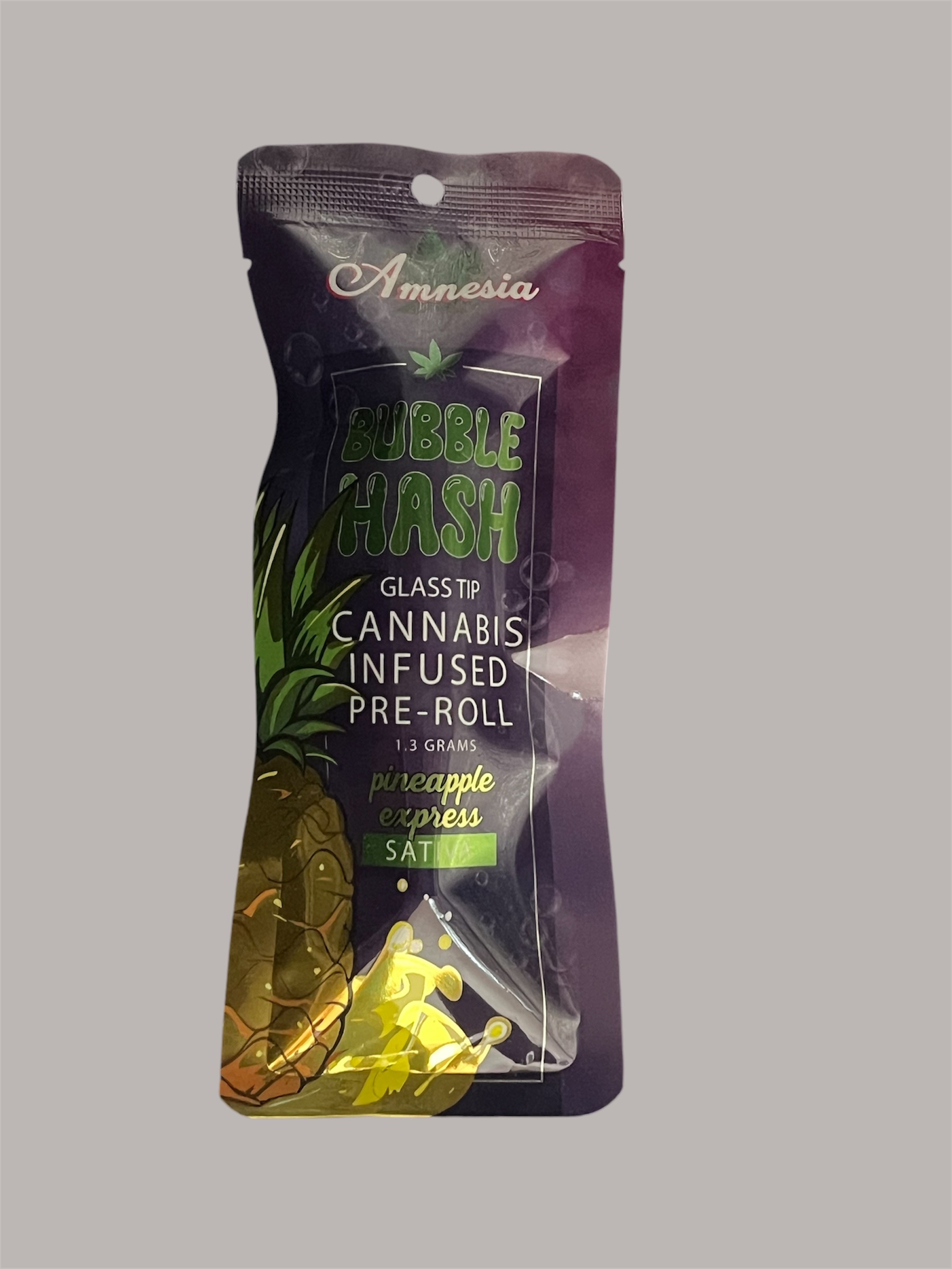 Photograph of product: AMNESIA | PINEAPPLE EXPRESS | au chocolat INFUSED | GLASS TIP PREROLL | 1.3G
